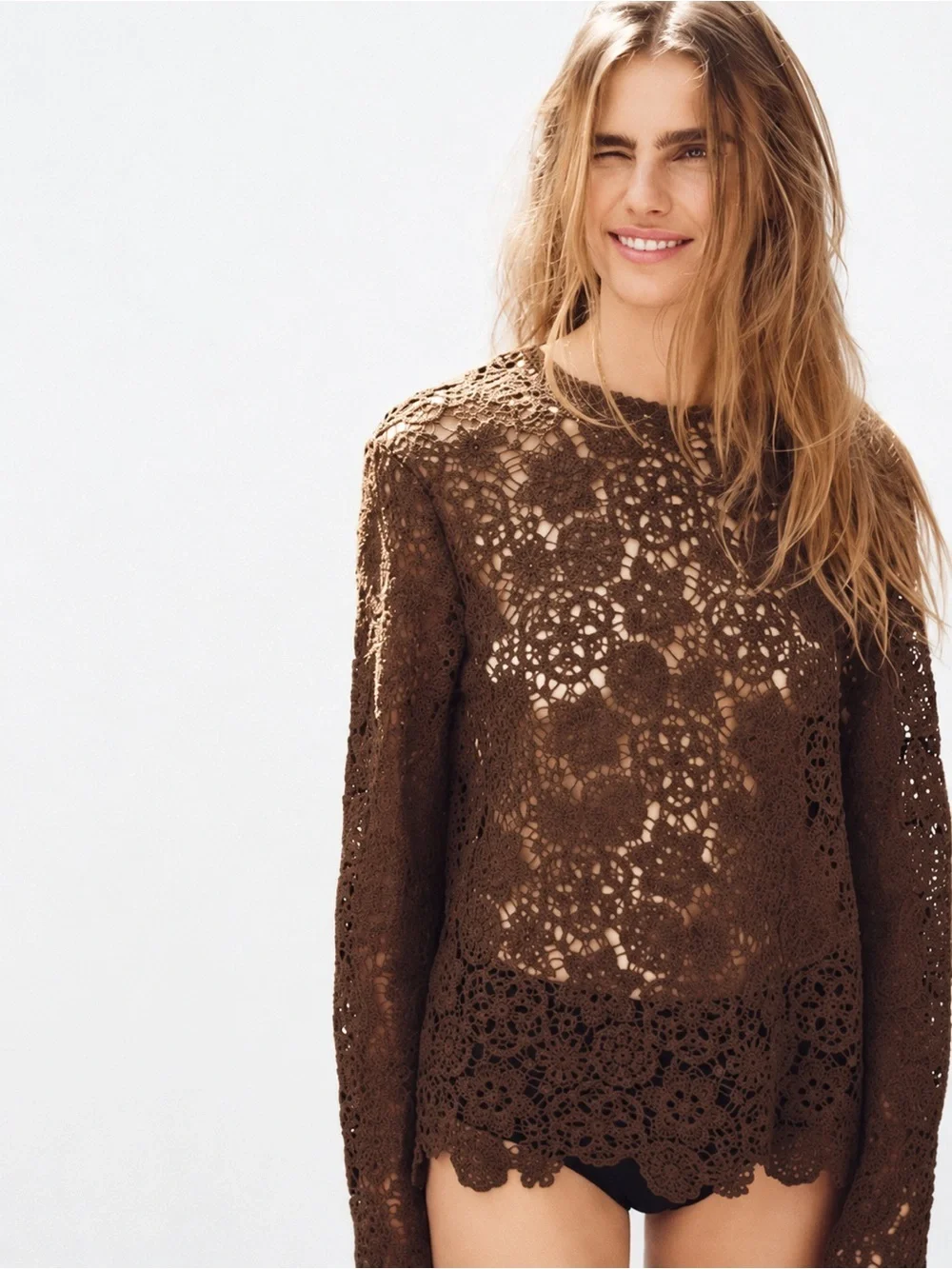 NEW ZARA CROCHET SUMMER/VACATION KNIT TOP SIZE S 🚨NO DISCOUNT